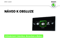 Skoda Superb - Navod k obsluze CZ - Infotainment Amundsen a Bolero 05.2016 